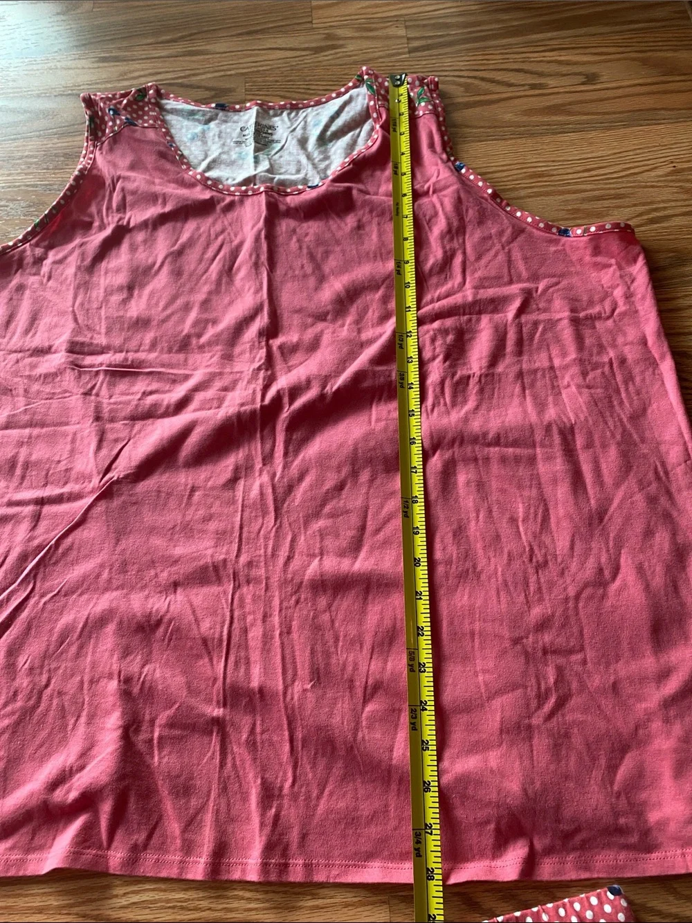 Catherines Pink & White Polka Dot / Cherry Sleepwear Set 3X Pajama Loungewear